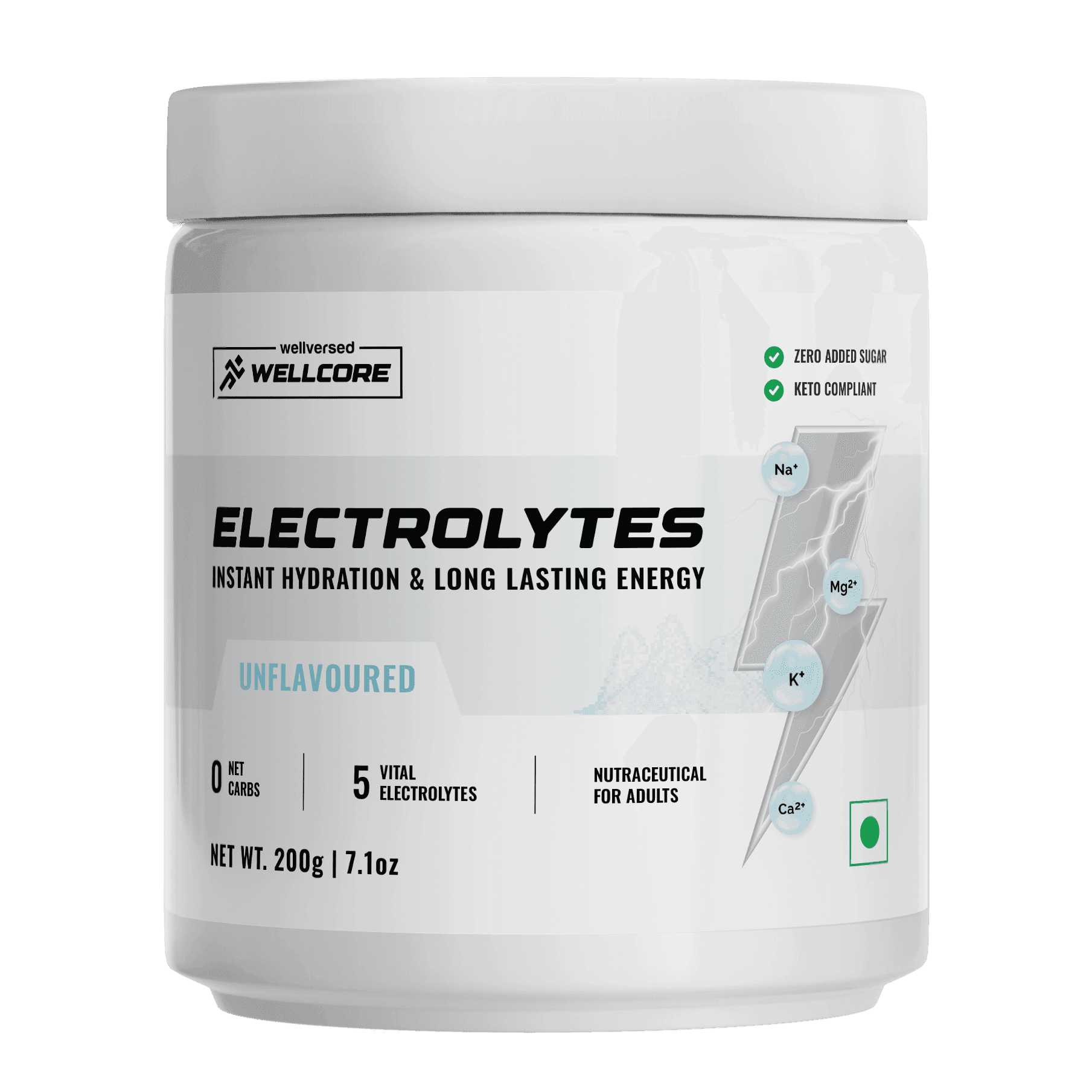 Wellcore - Unflavoured Electrolytes 200gm