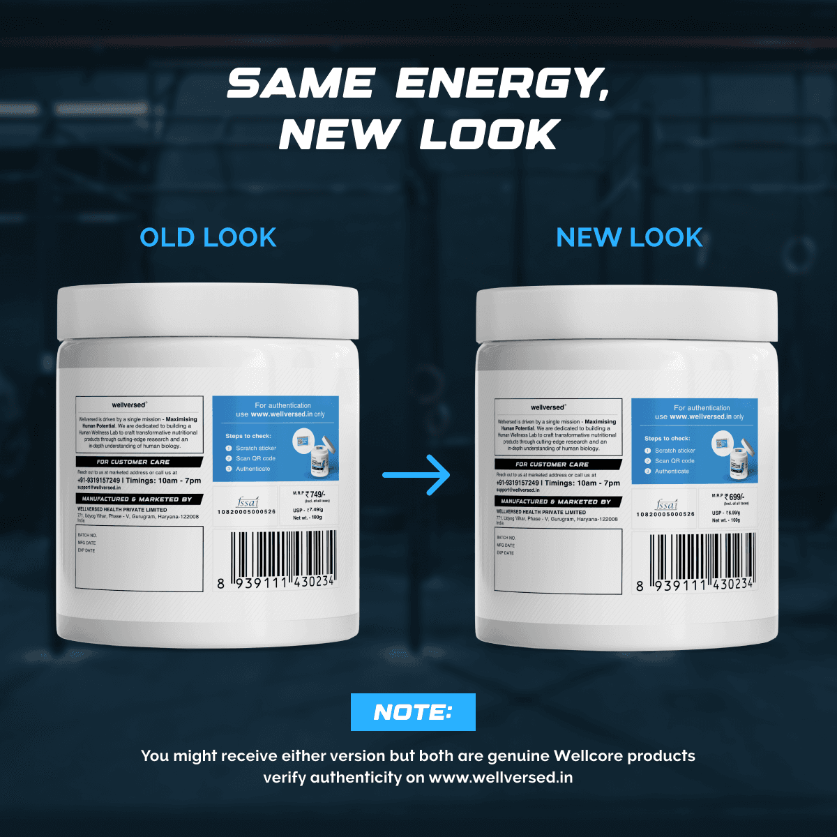 Wellcore - Micronised Creatine Monohydrate (100g, 33 Servings)