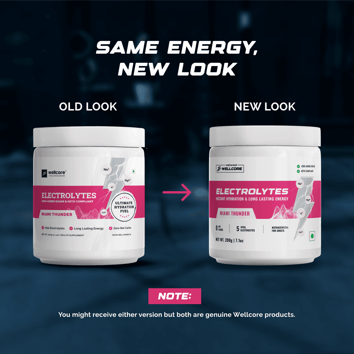 Wellcore - Electrolytes | Miami Thunder | 2x200g, 80 Servings