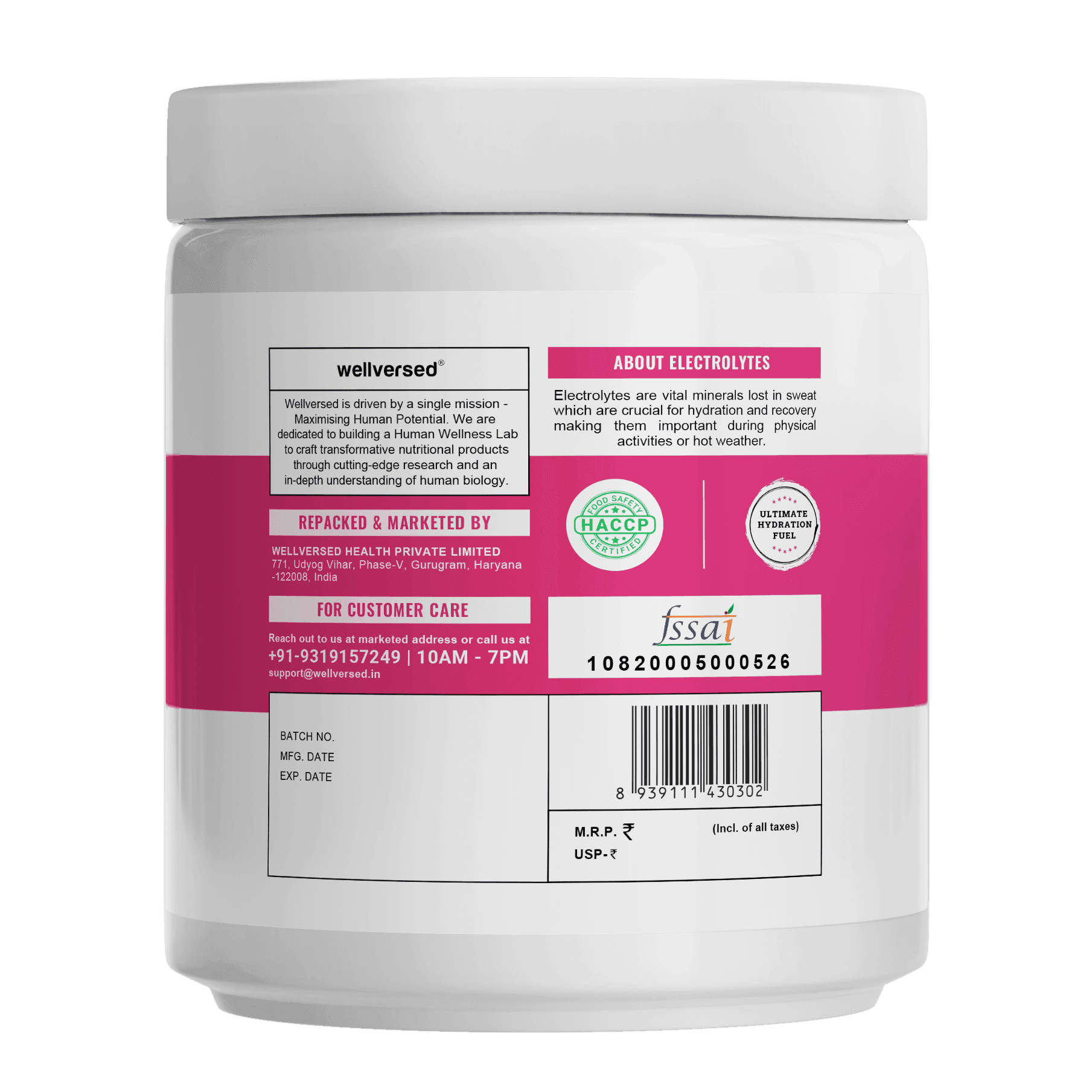 Wellcore - Electrolytes | Miami Thunder | 2x200g, 80 Servings