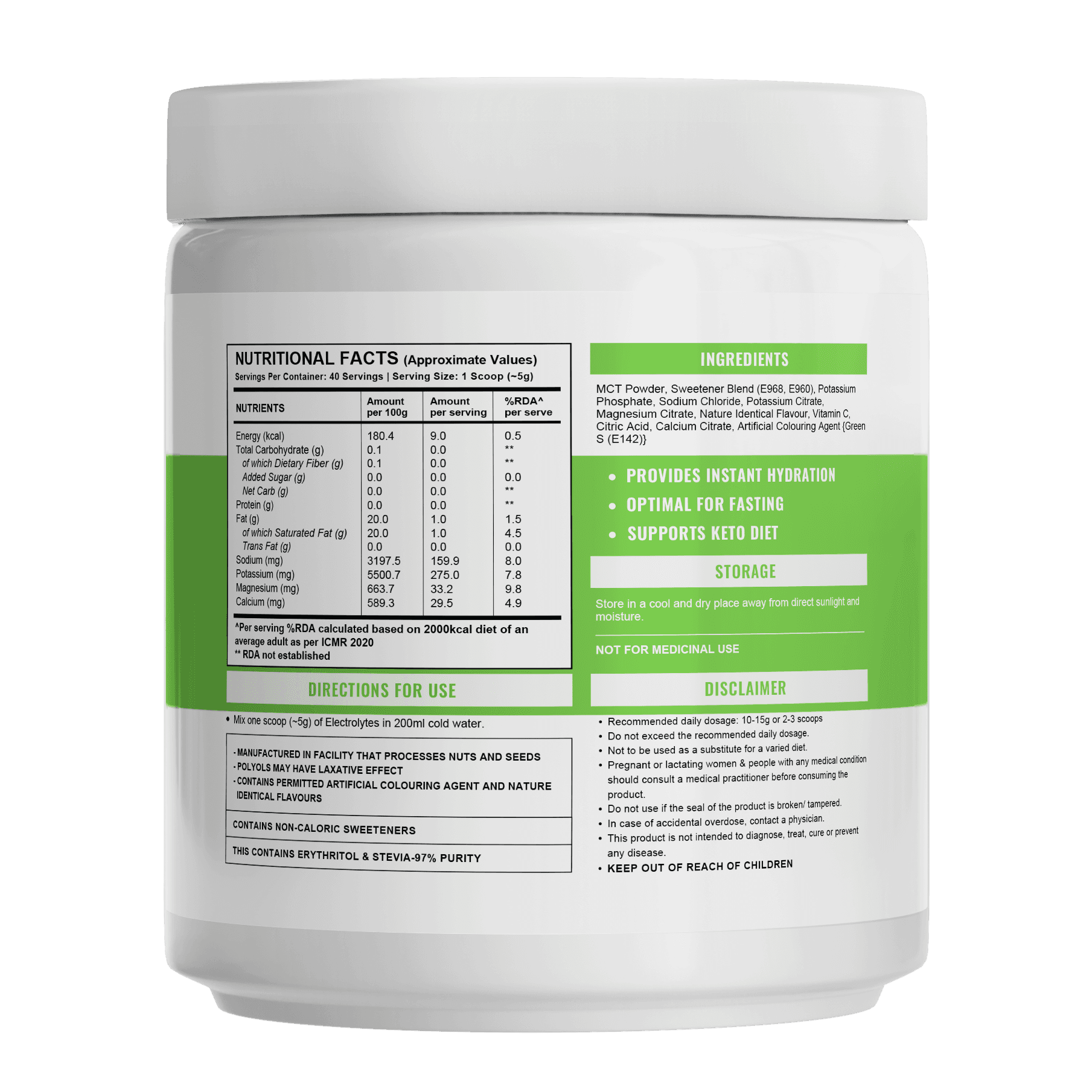 Wellcore - Electrolytes (2X200g, 80 servings)