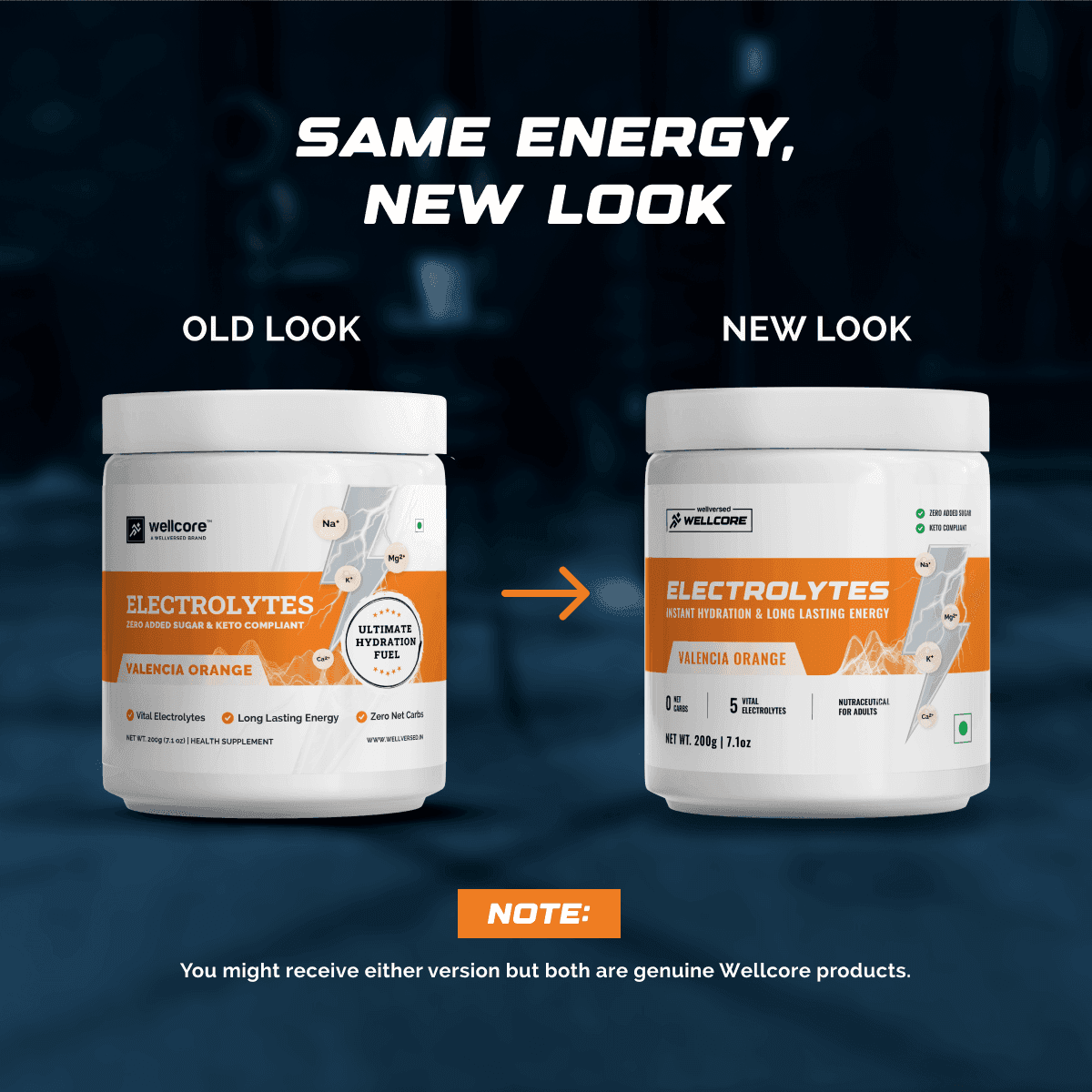 Wellcore - Electrolytes  - Orange - Zero Sugar Electrolyte Powder