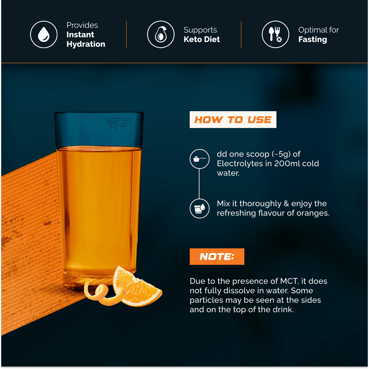 Wellcore - Electrolytes  - Orange - Zero Sugar Electrolyte Powder