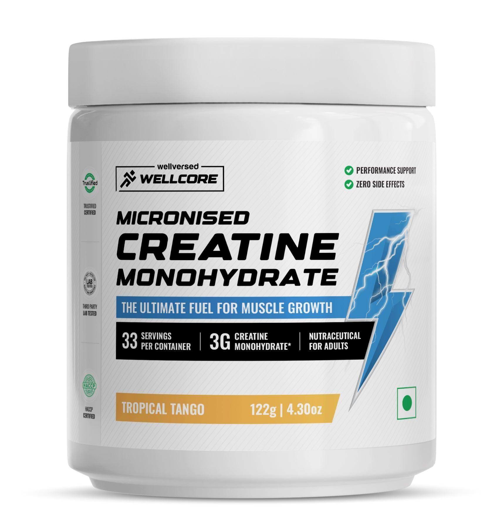 TS - Wellcore - Pure Micronised Creatine Monohydrate (122g, 33 Servings) Tropical Tango