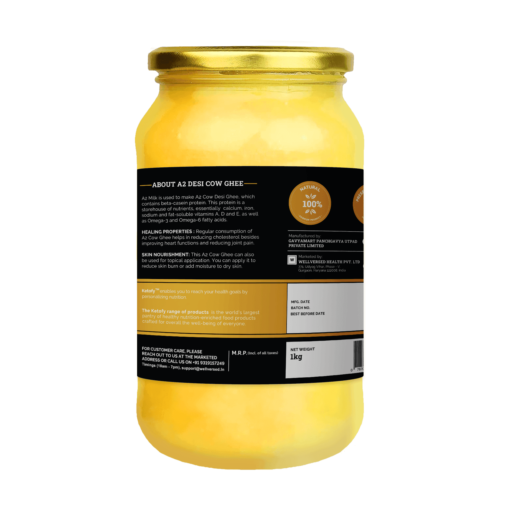 Ketofy - A2 Desi Cow Ghee (1kg)