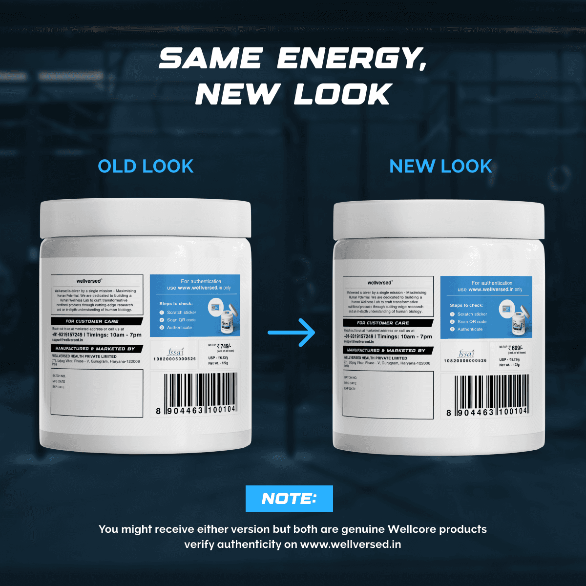 Wellcore - Pure Micronised Creatine Monohydrate (122g, 33 Servings) Fruit Fusion