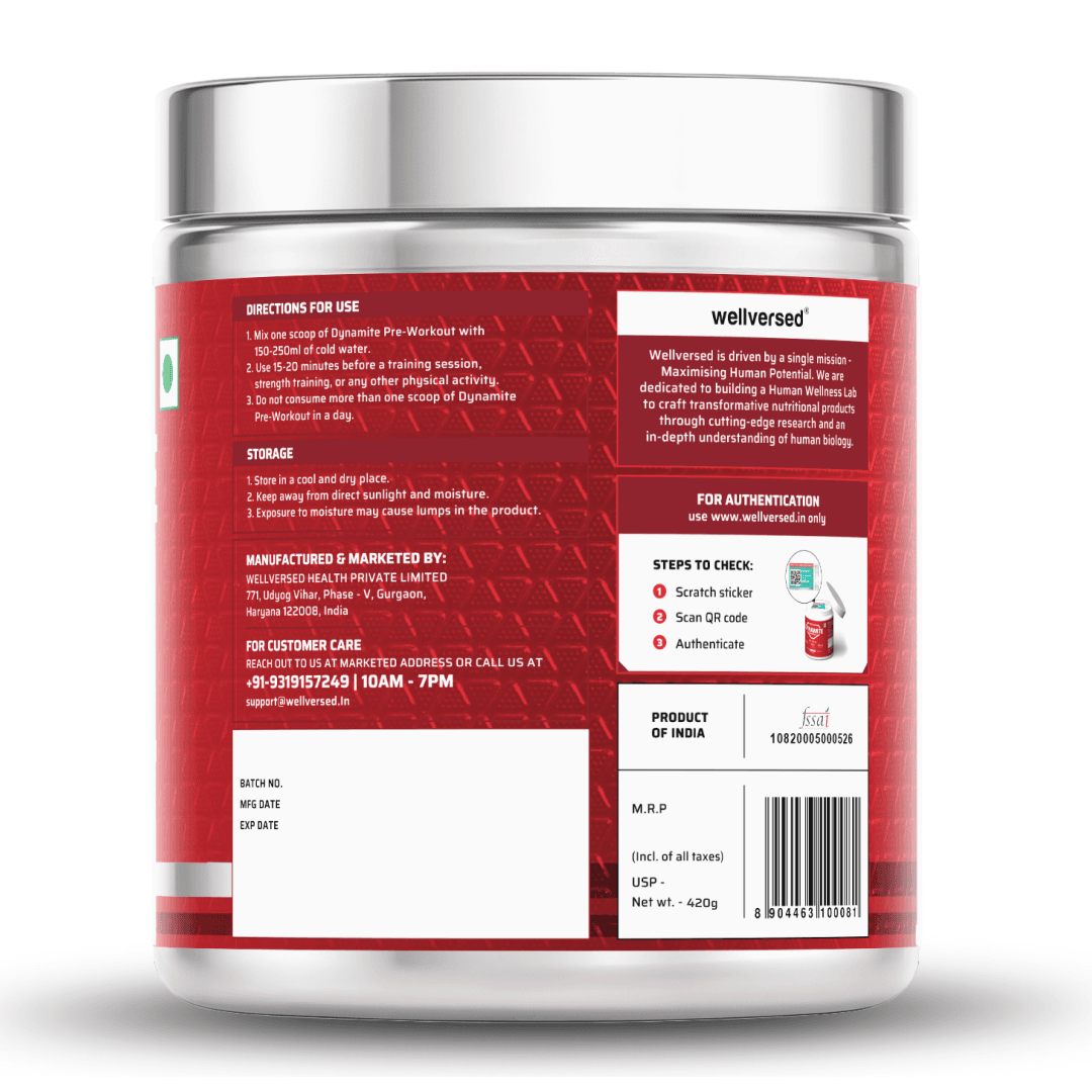 Dynamite Pre-Workout | Valencia Orange - (420g, 30 Servings)