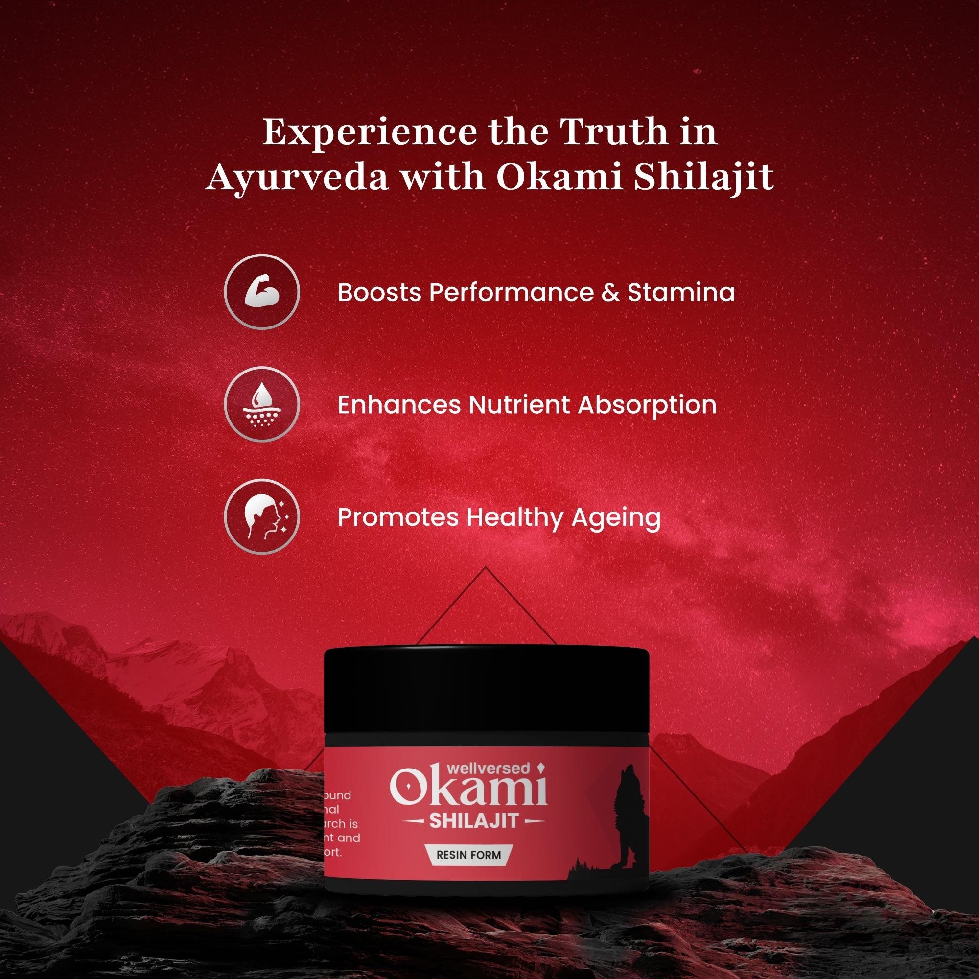 Wellcore Creatine (33 Servings, Tropical Tango) + Okami Shilajit Resin (20g)