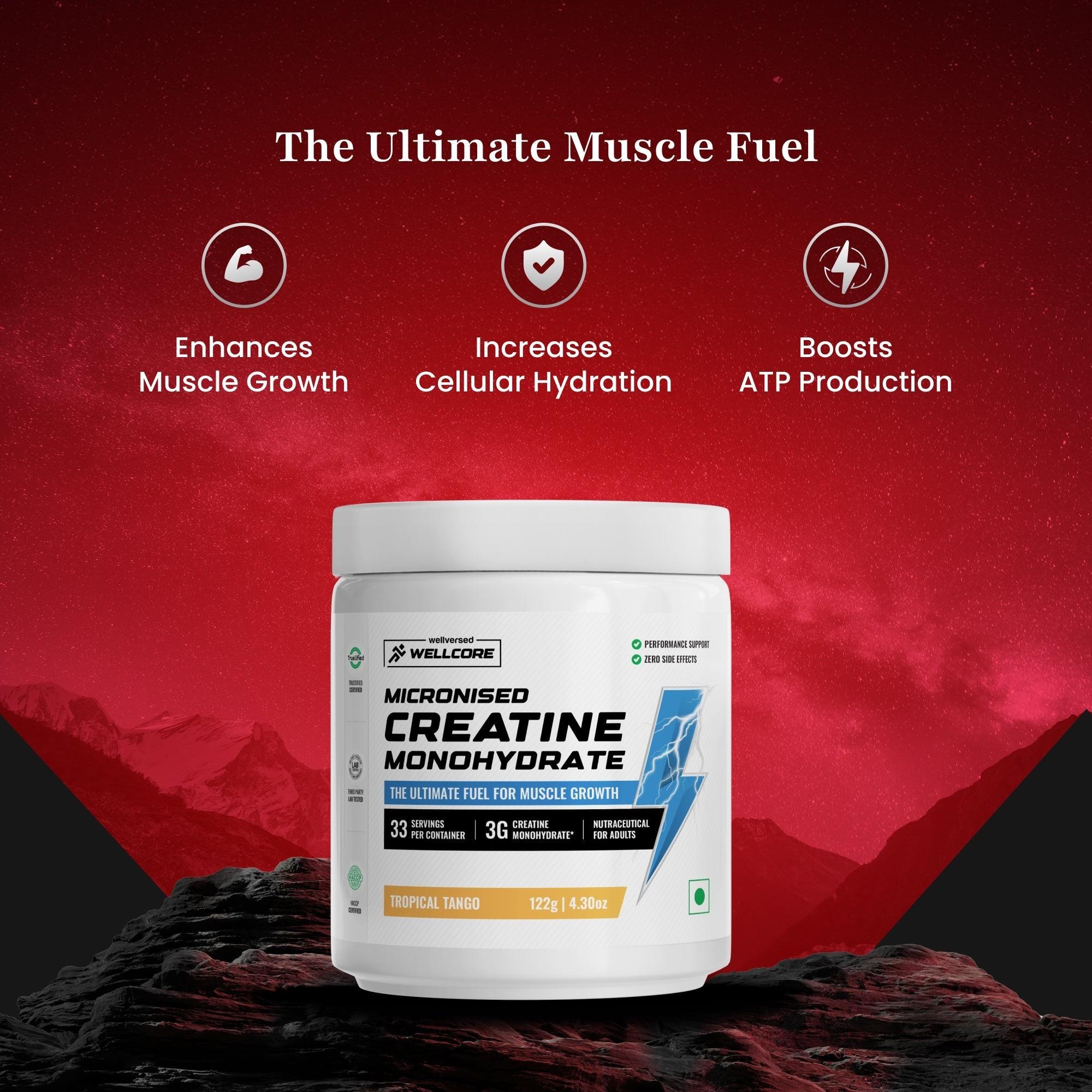 Wellcore Creatine (33 Servings, Tropical Tango) + Okami Shilajit Resin (20g)