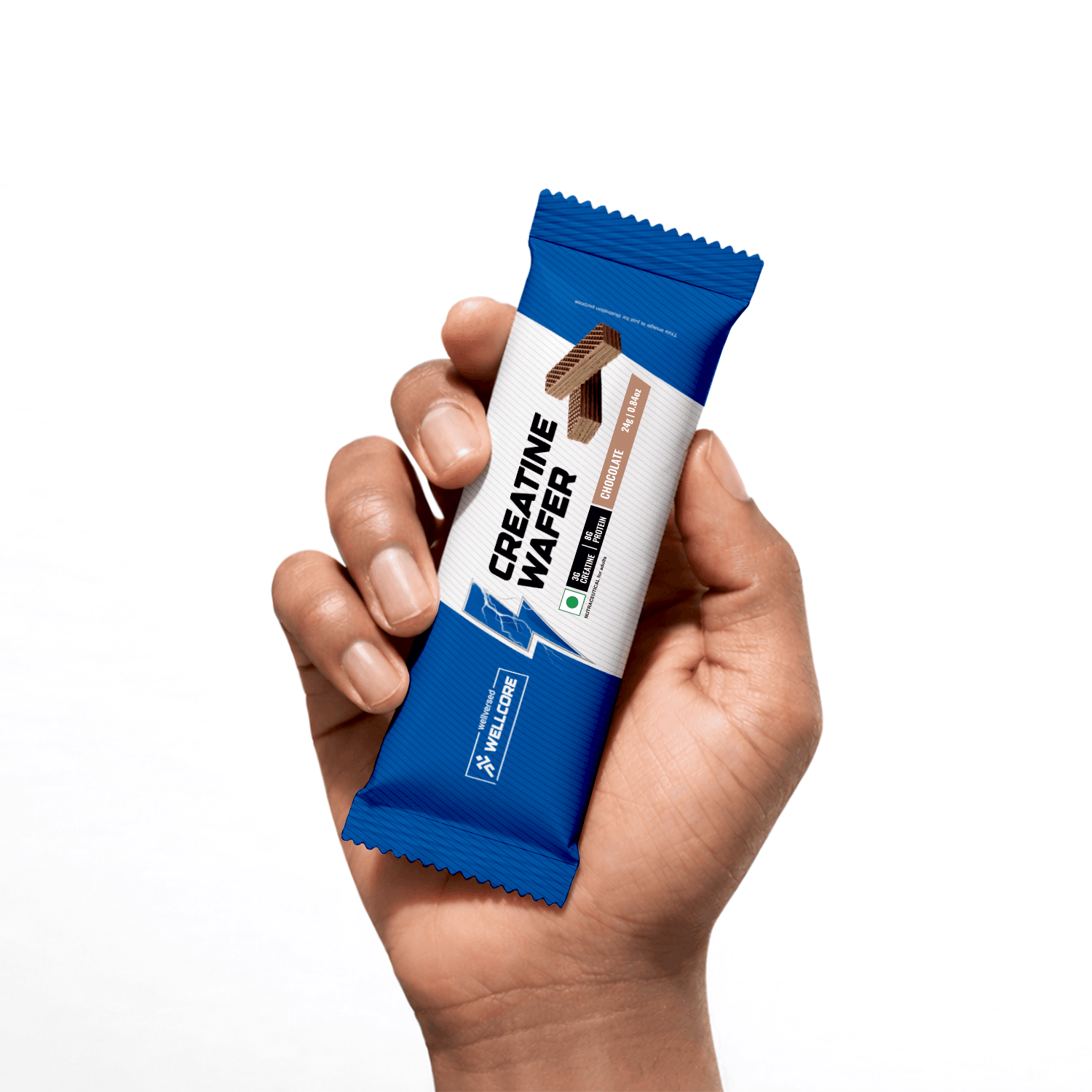 Wellcore - Creatine Wafer Bar | Chocolate Flavour (Pack of 6)