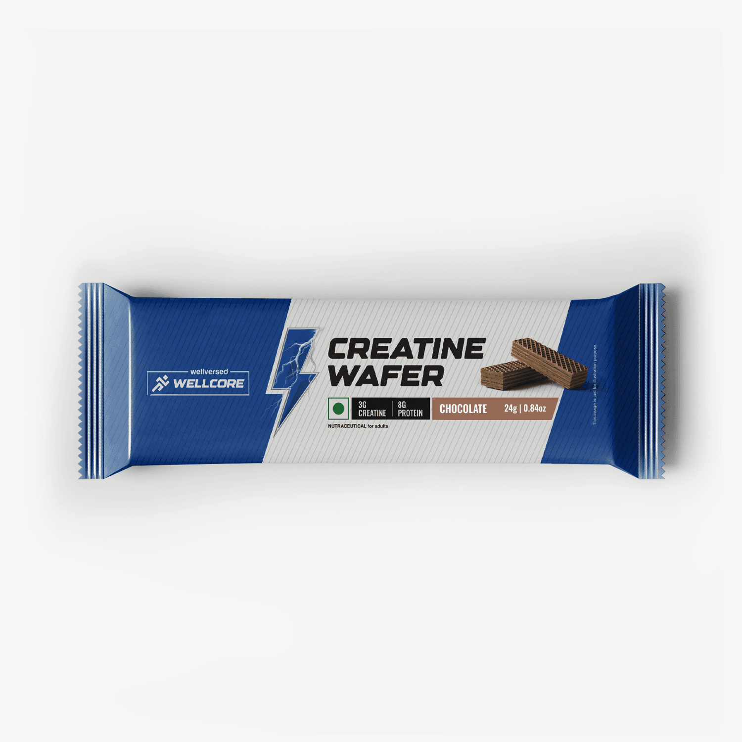 Wellcore - Creatine Wafer Bar | Chocolate Flavour (Pack of 6)