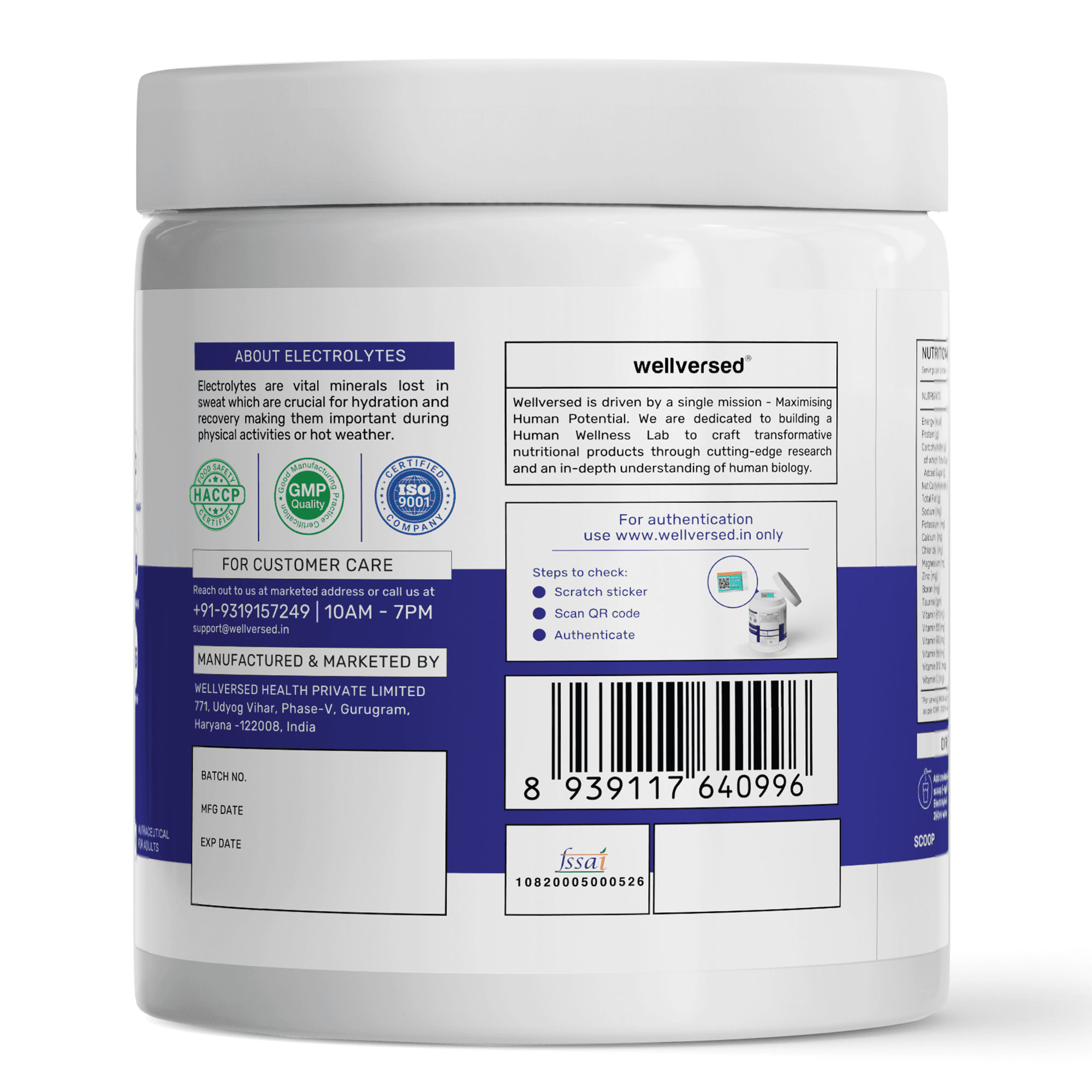 OSMO - Electrolyte Hydration Blend (Advanced Salts + Taurine & Vitamins) | Valencia Orange Flavour (270g, 45 servings)