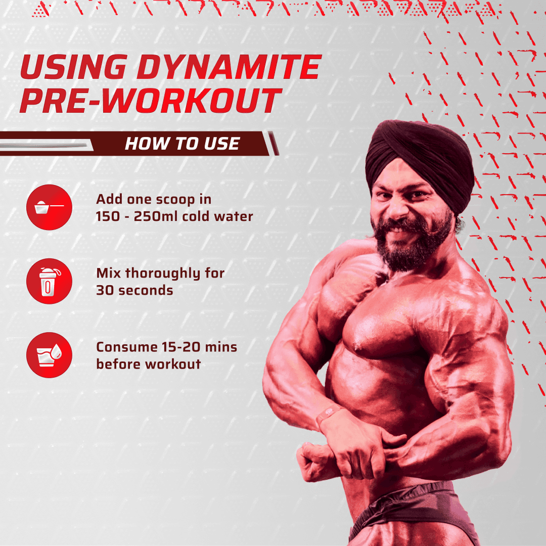 Dynamite Pre-Workout Caffeine Free (390g, 30 Servs) | Green Apple