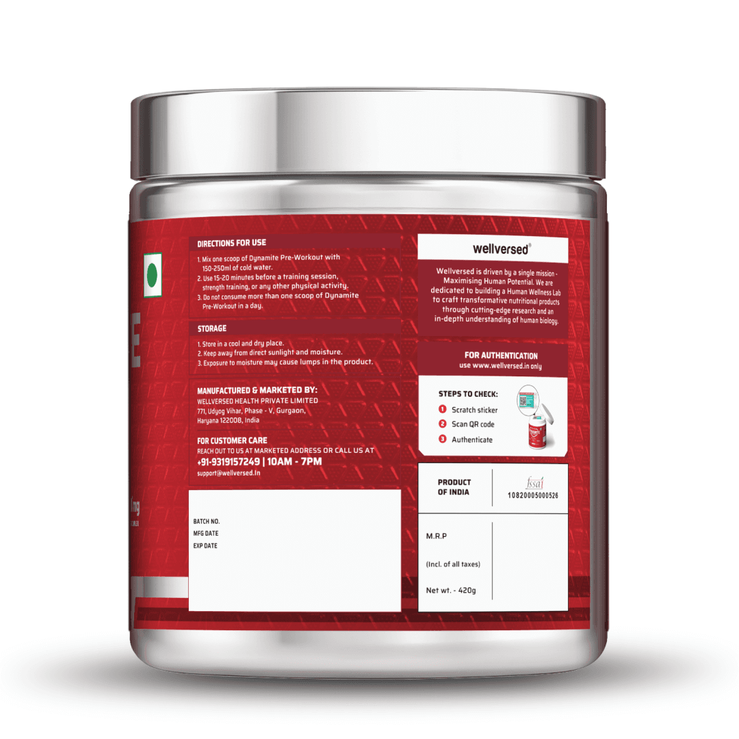 Dynamite Pre-Workout (420g, 30 Servings) | Berry Burst