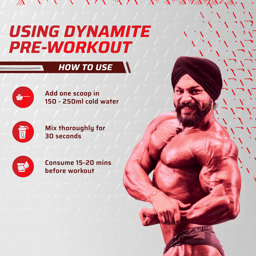 Dynamite Pre-Workout Caffeine Free (195g, 15 Servs) | Green Apple