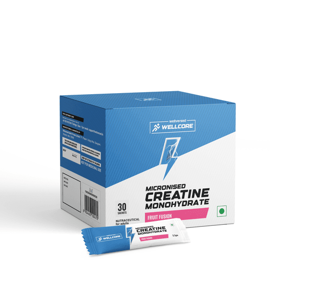 Wellcore - Pure Micronised Creatine Monohydrate | Fruit Fusion (30 Sachets)