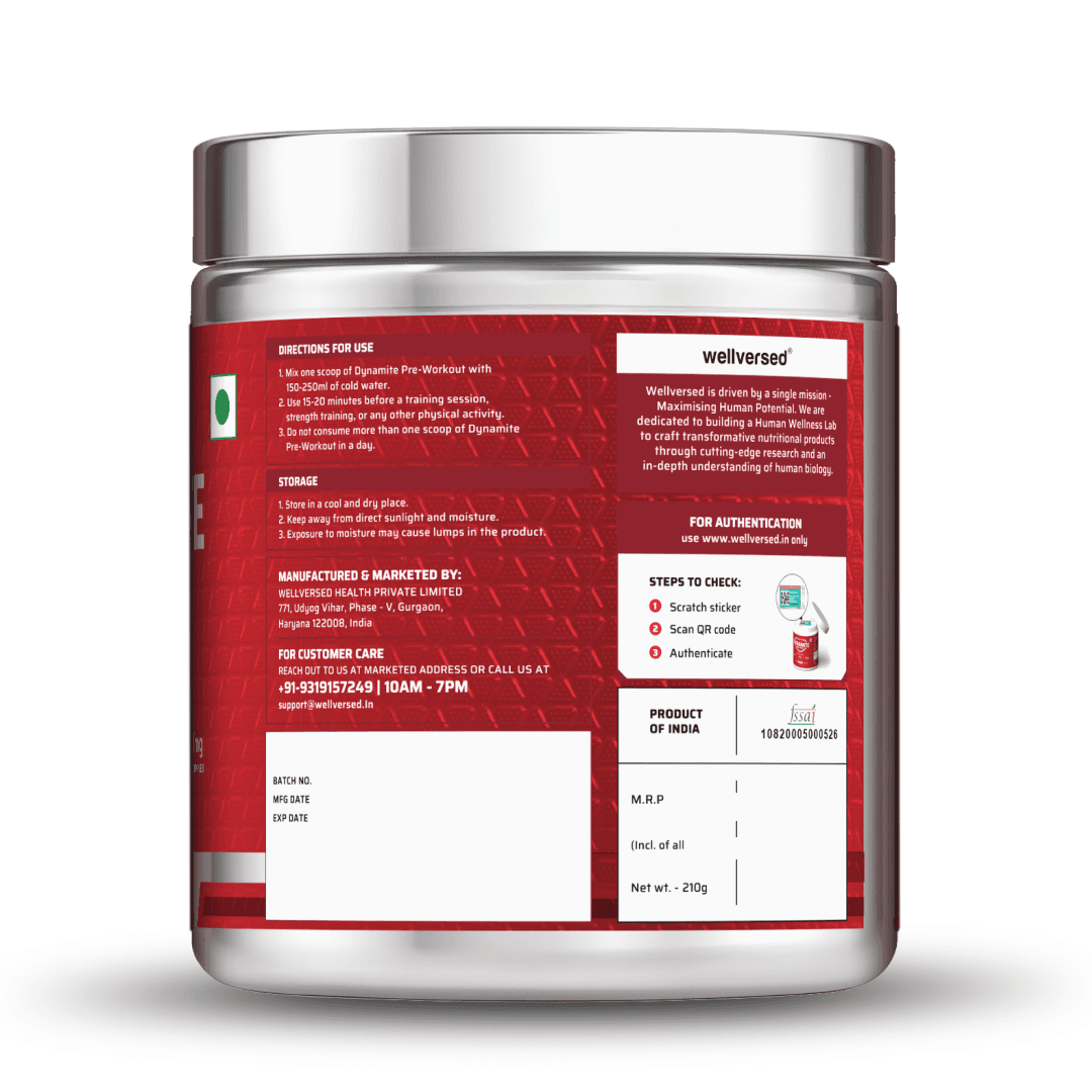 Dynamite Pre-Workout (210g, 15 Servings) | Berry Burst
