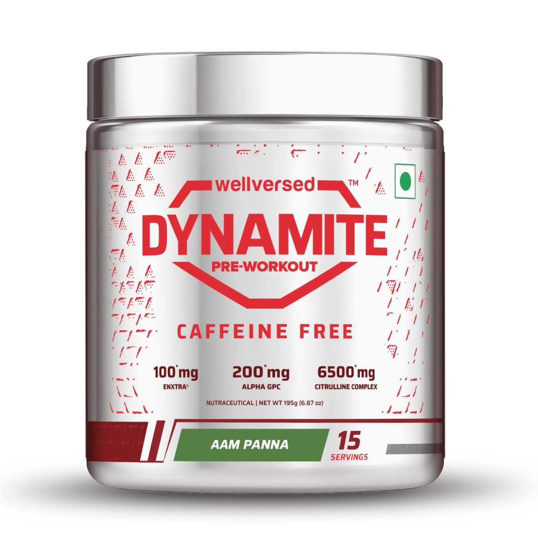 Dynamite Pre-Workout Caffeine Free (195g, 15 Servs) | Aam Panna