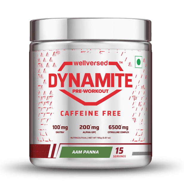 Dynamite Pre-Workout Caffeine Free (195g, 15 Servs) | Aam Panna