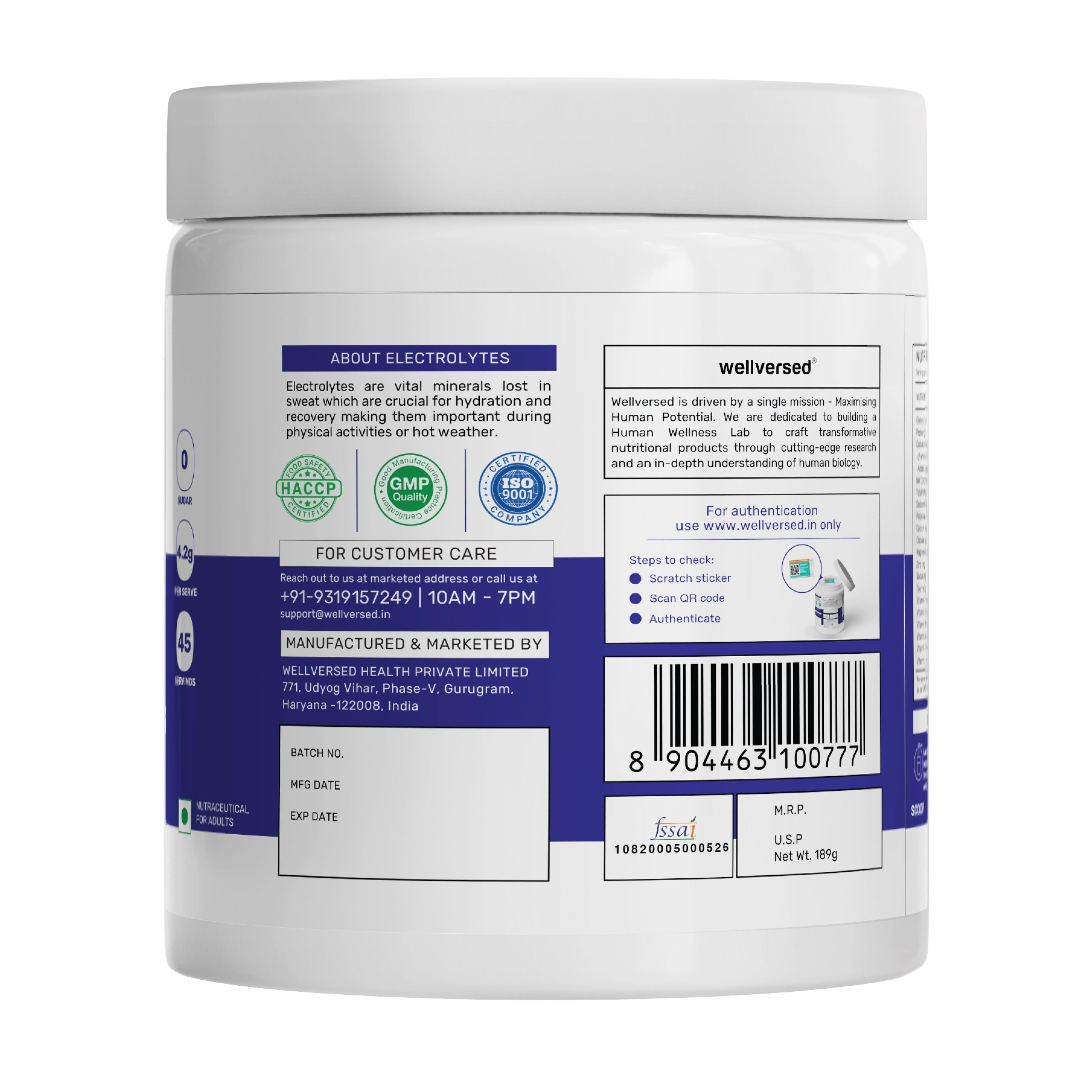 OSMO - Electrolyte Hydration Blend (Advanced Salts + Taurine & Vitamins) | Unflavoured (189g, 45 servings)